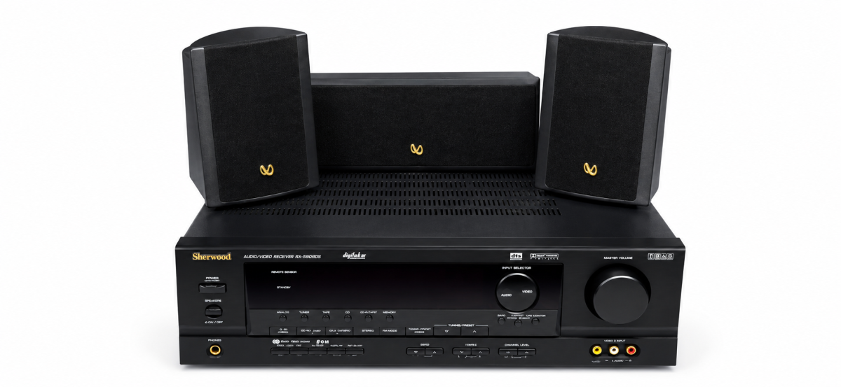 Amplificador Sherwood y 3 altavoces Infinity 